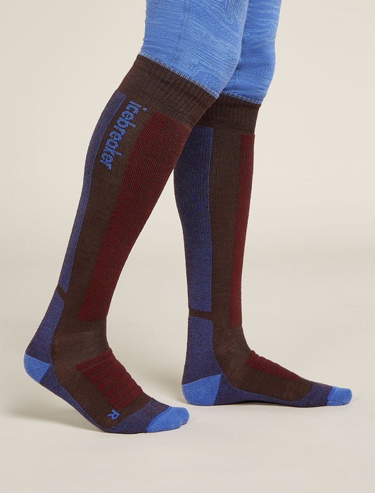 Mens Merino Ski+ Medium Over The Calf Socks