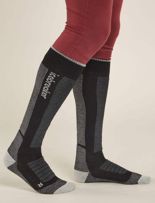 Mens Merino Ski+ Medium Over The Calf Socks