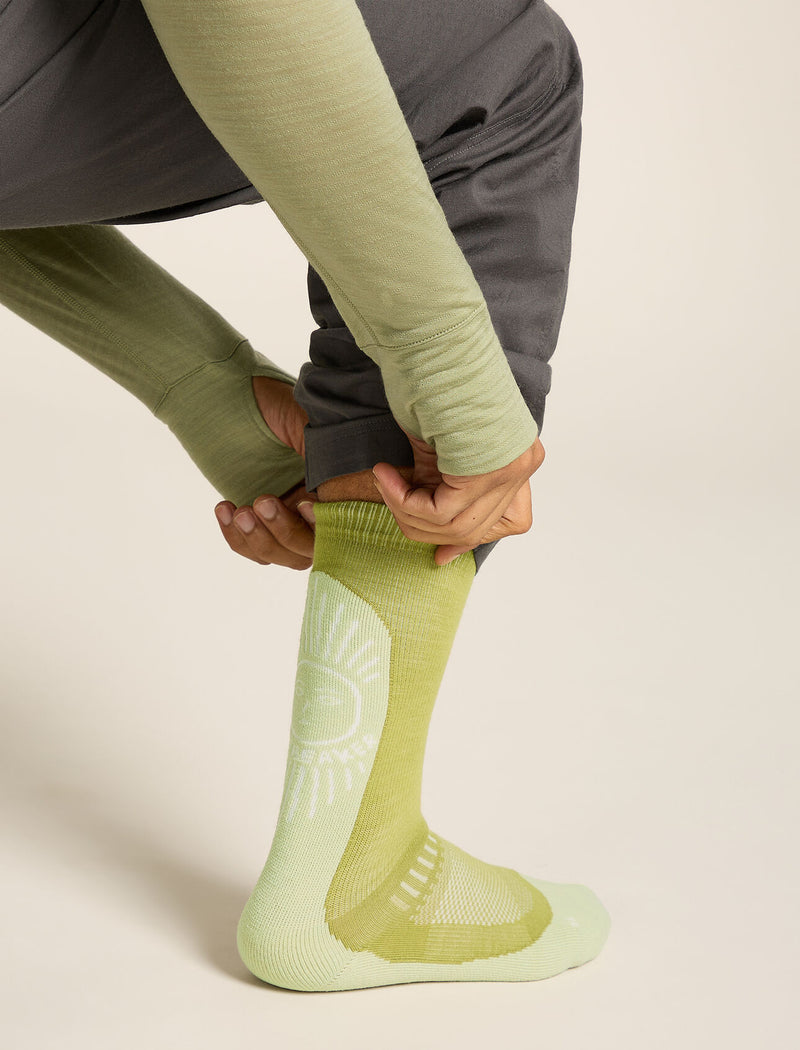 Mens Hike+ Lite Crew Socks Solar