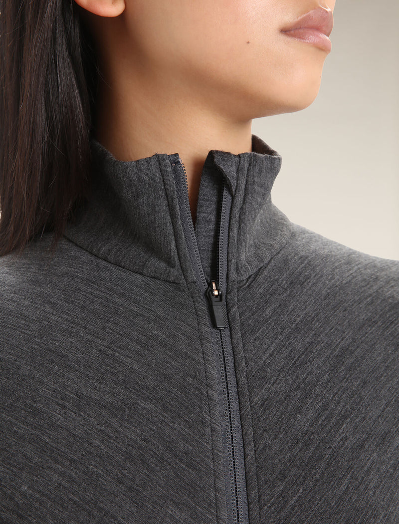 Women's Icebreaker Descender Real Fleece Merino Long Sleeve Zip Jacket