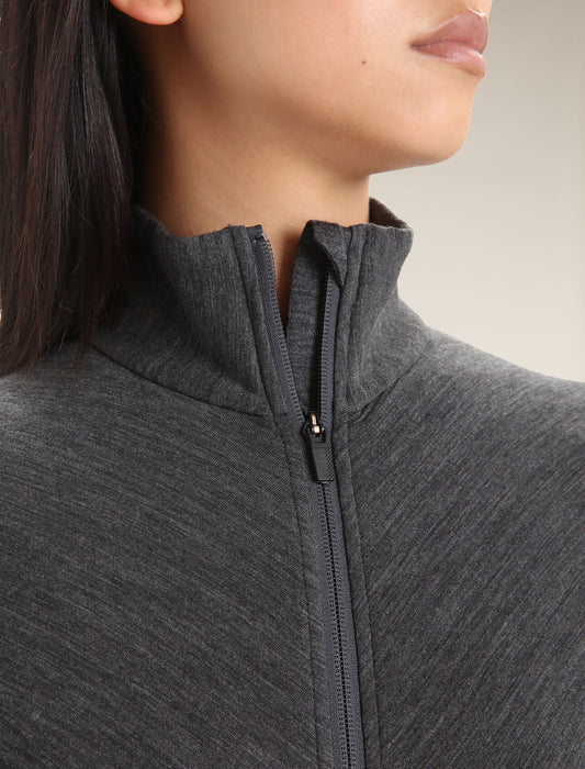 Women's Icebreaker Descender Real Fleece Merino Long Sleeve Zip Jacket