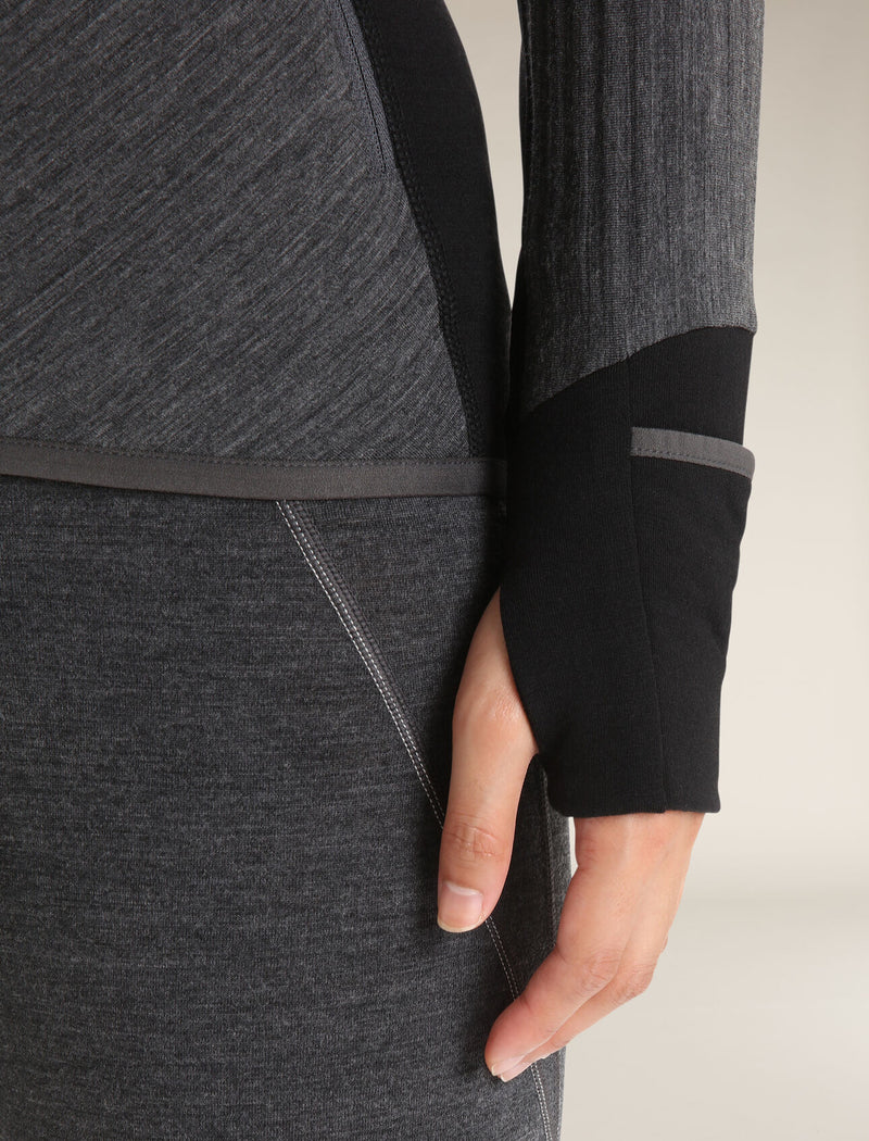 Women's Icebreaker Descender Real Fleece Merino Long Sleeve Zip Jacket