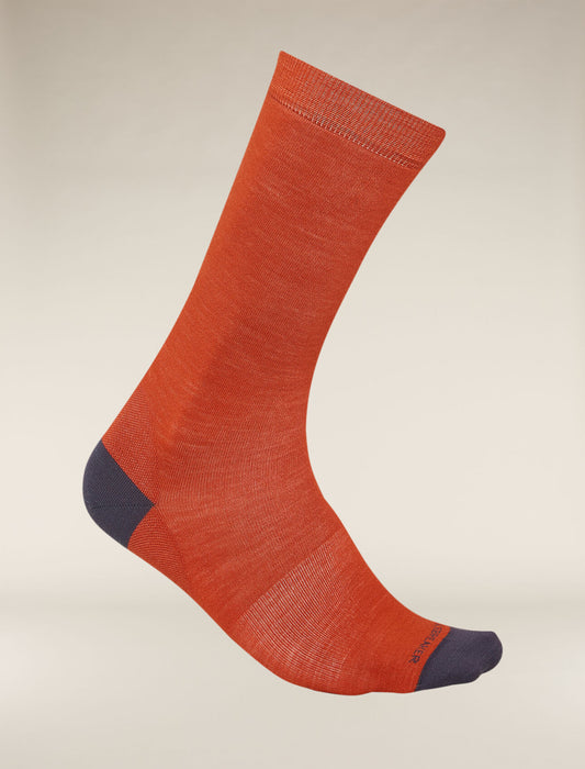 Mens Merino Lifestyle Fine Gauge Crew Socks