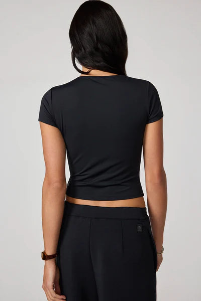 Women's Cloud Knot Front Short Sleeve T-Shirt