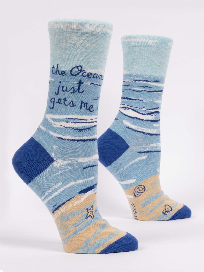 Women's The Ocean Just Gets Me Crew Socks