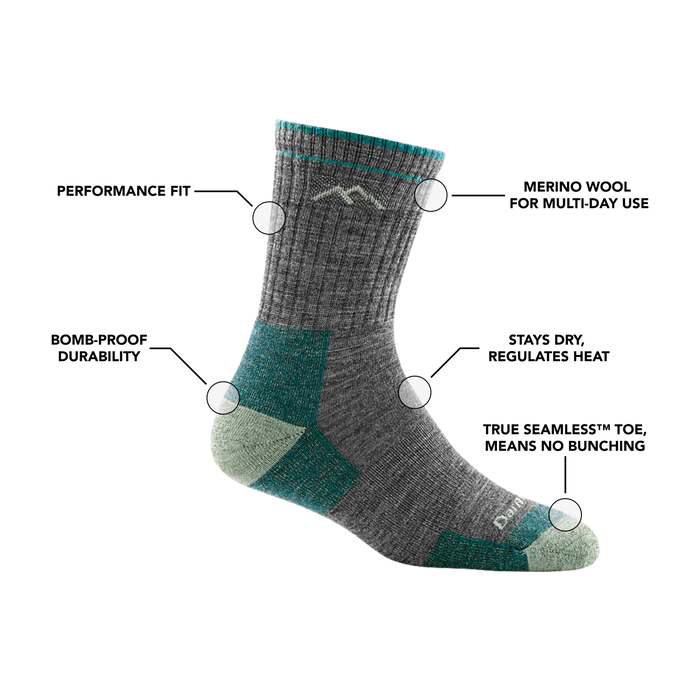 Women's Hiker Micro Crew Midweight Hiking Socks