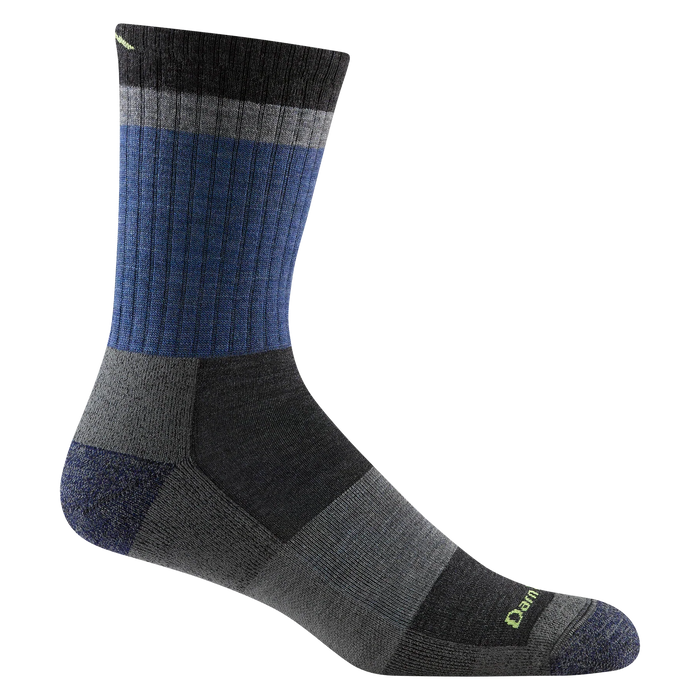 Mens Heady Stripe Micro Crew Lightweight Hiking Sock