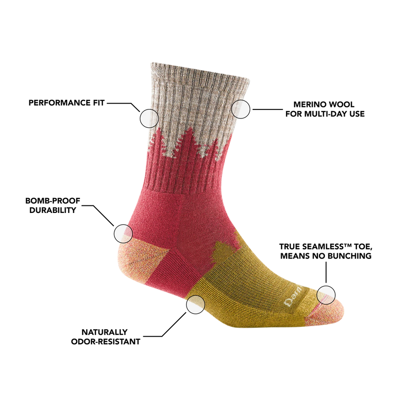 Women's Treeline Micro Crew Midweight Hiking Sock