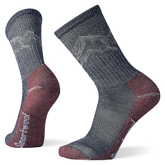 Mens Hike Classic Edition Light Cushion Mountain Pattern Crew Socks