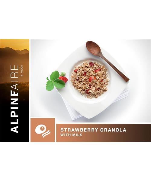 Strawberry Granola with Milk