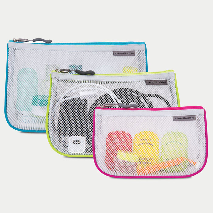 Set of 3 Assorted Piped Pouches