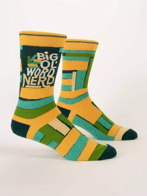 Mens BIG OL' WORD NERD Crew Socks
