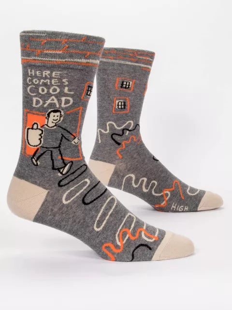 Mens HERE COME COOL DAD Crew Socks