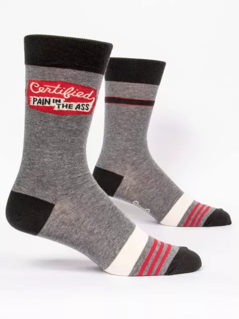 Mens CERTIFIED PAIN IN THE ASS Crew Socks