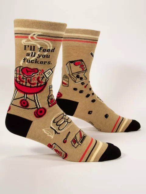 Mens I'LL FEED ALL YOU FUCKERS Crew Socks