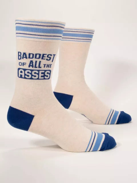Mens BADDEST OF ALL THE ASSES Crew Socks