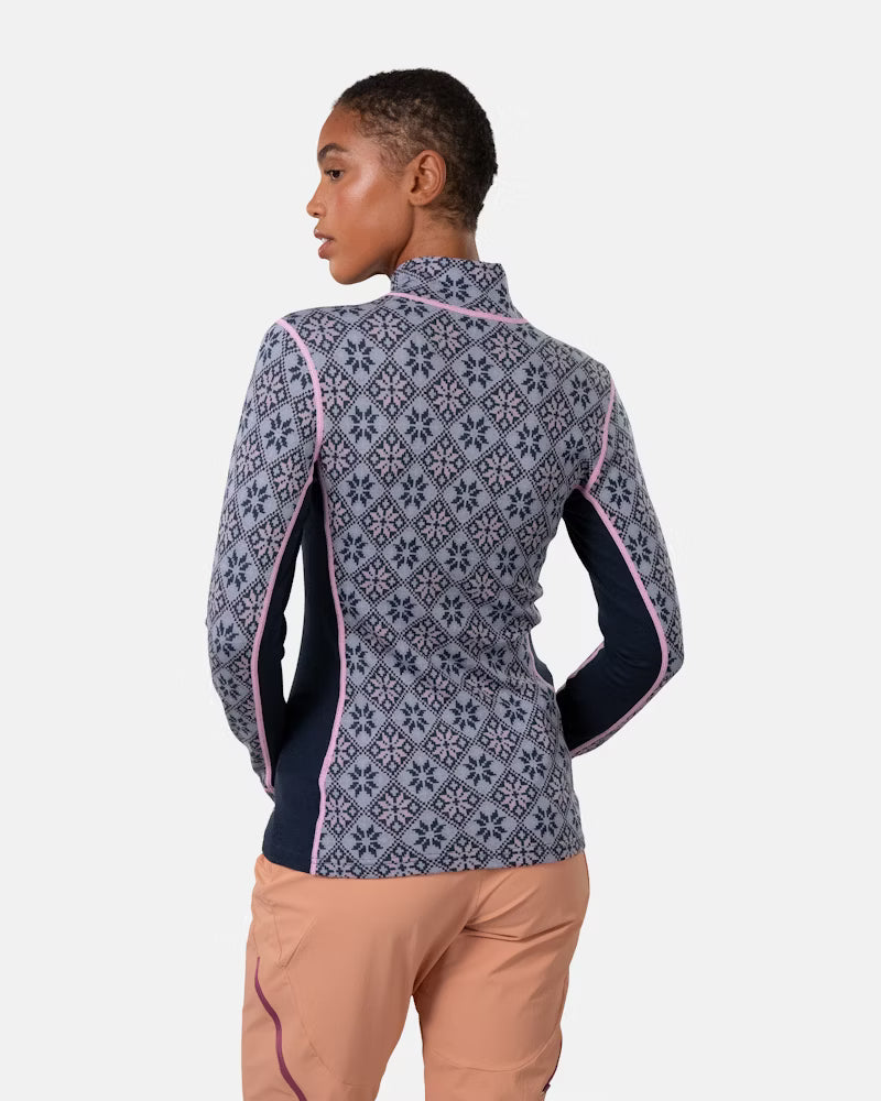 Women's Rose Half Zip Base Layer Top