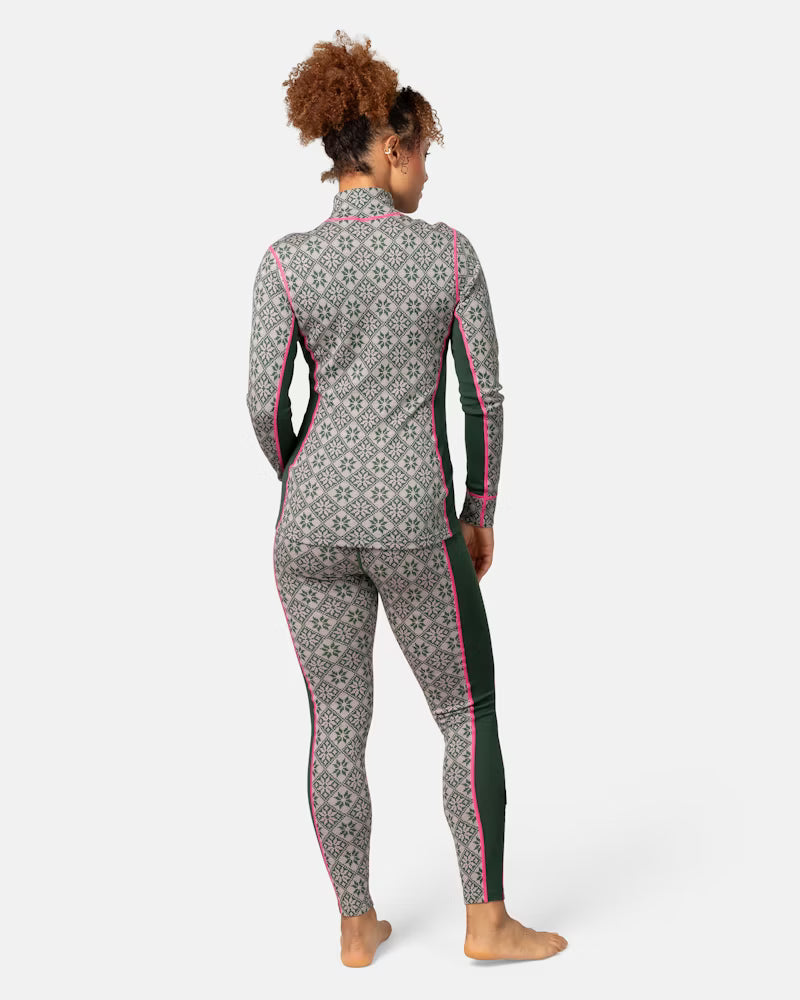 Women's Rose Half Zip Base Layer Top