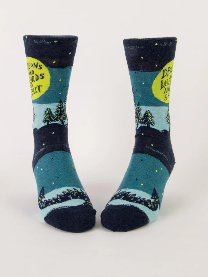 "Dragon's and Wizards" Men's Crew Sock