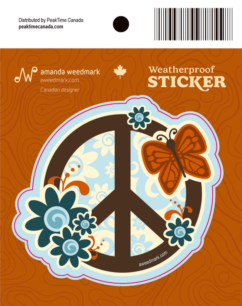 Peace Sign Garden Sticker