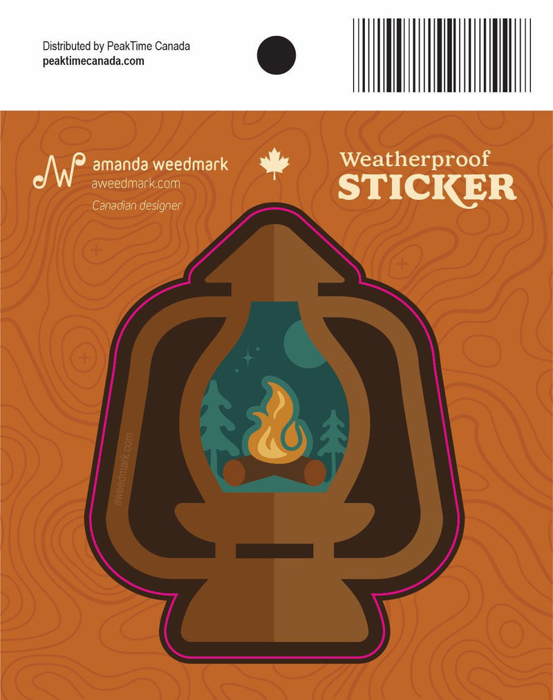 Lantern Camp Fire Sticker