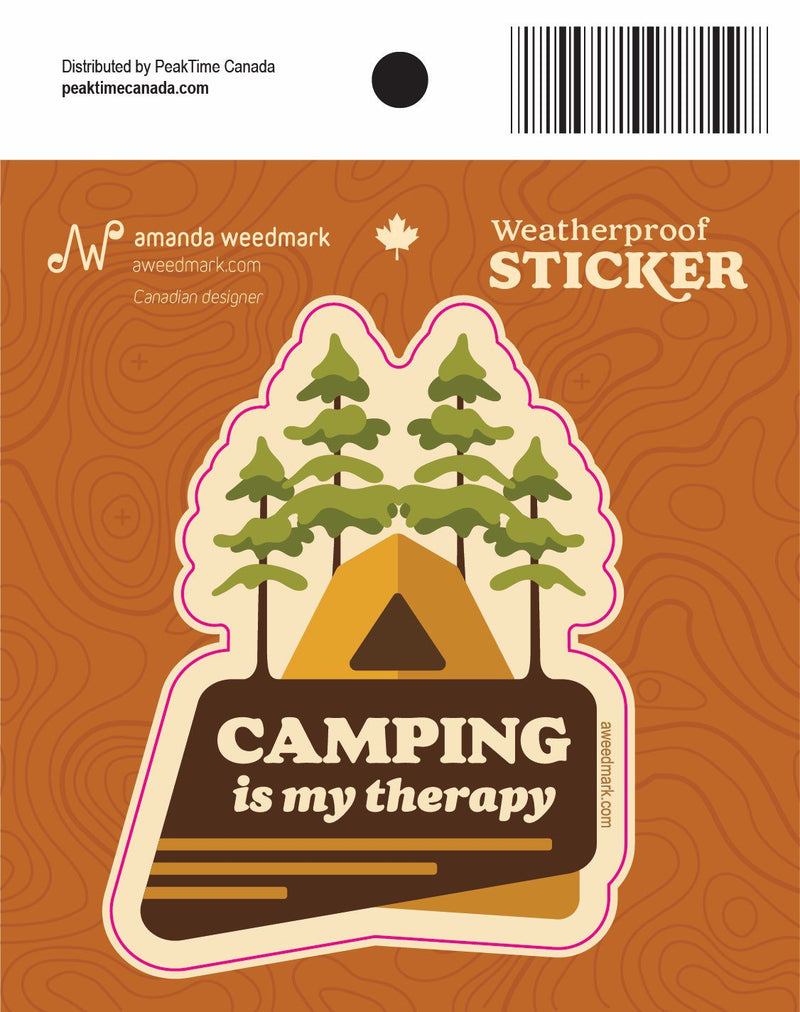Camping is My Therapy Sticker