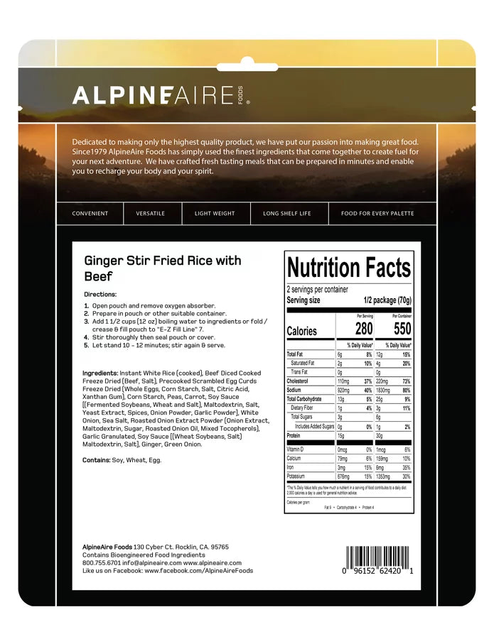 Ginger Stir Fried Rice With Beef