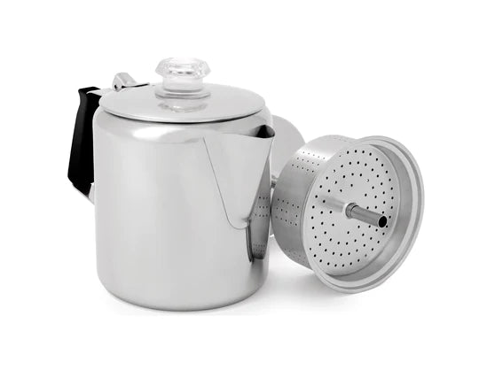 Glacier Stainless Coffee Percolator with Silicone Handle 6 Cup