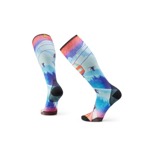 Unisex Ski Zero Cushion Ski Day Print OTC Socks