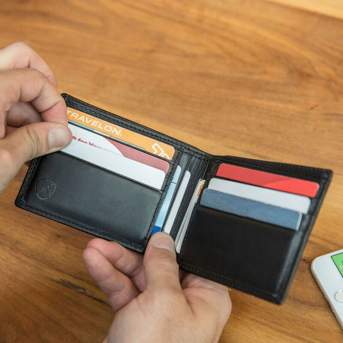 RFID Blocking Leather Billfold Wallet