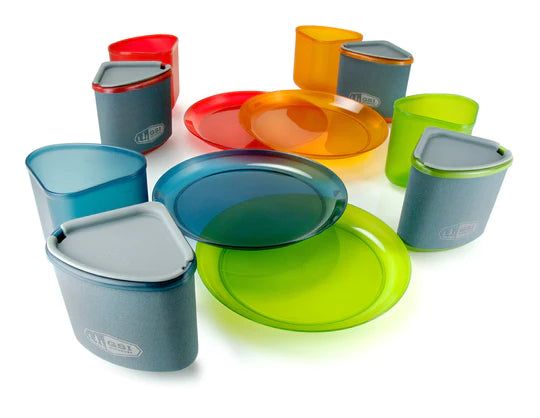 Infinity 4 Person Compact Table Dish Set- Multicolor