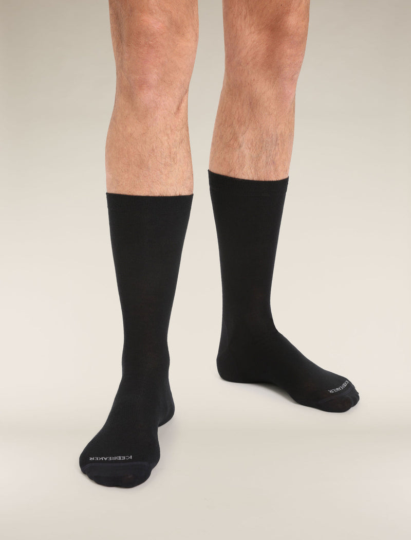 Mens Merino Lifestyle Fine Gauge Crew Socks