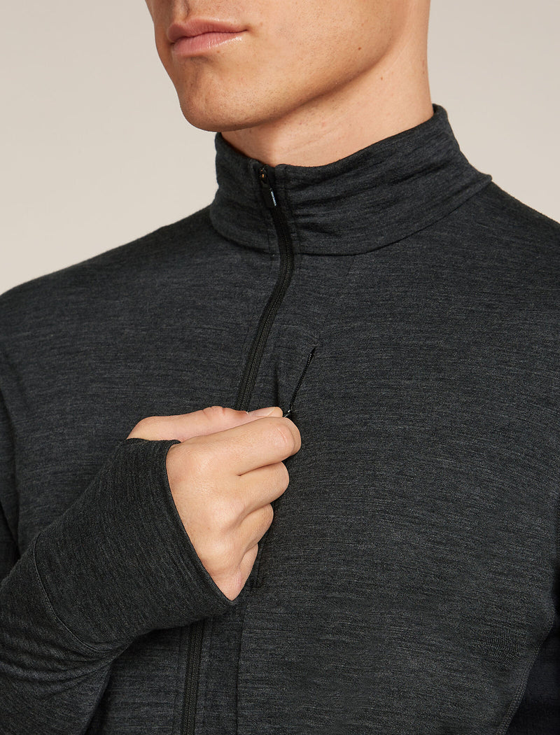 Men's Merino Blend 200 Realfleece Descender Long Sleeve Half Zip Top