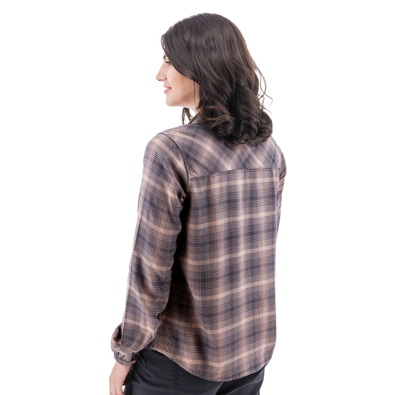 Women's  Eve Plaid Popover Long Sleeve Top