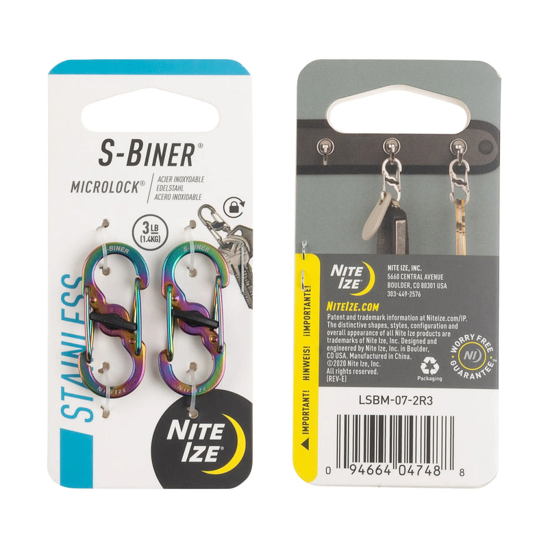 S-Biner Microlock Stainless Steel 2PK
