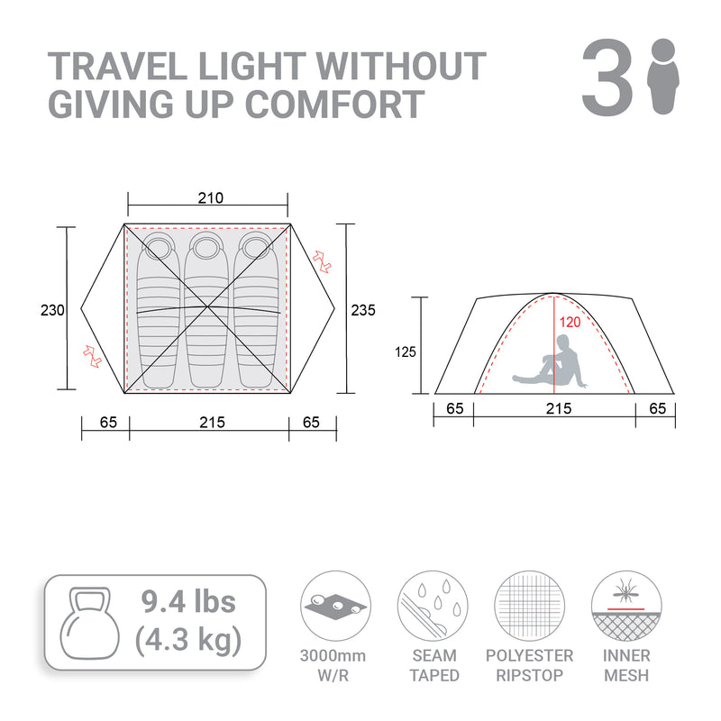 Light Series  3-Person Tent