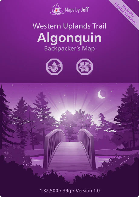 Western Uplands (Algonquin) Backpacking Map