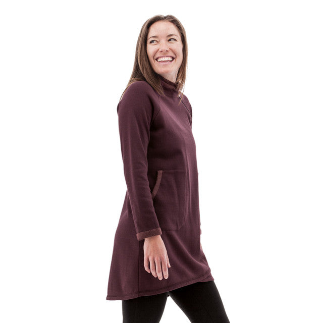 Women's Weekend Mock Neck Fleece Dress