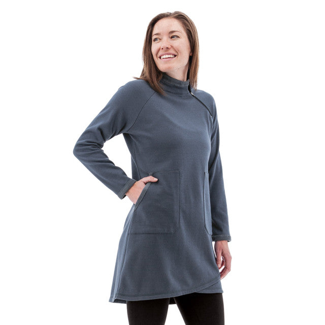 Women's Weekend Mock Neck Fleece Dress