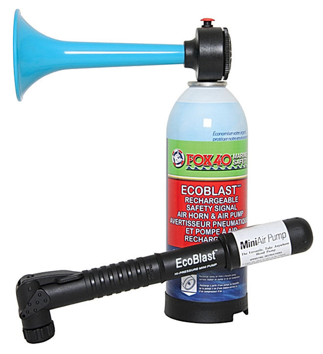 Environmentally-friendly EcoBlast Signal Air Horn comes with mini pump