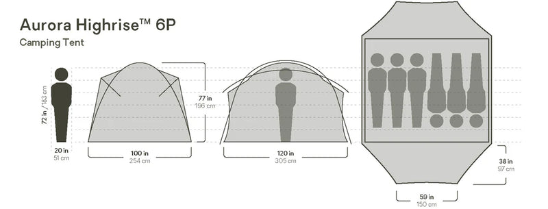 Aurora Highrise Tent - 6 Person
