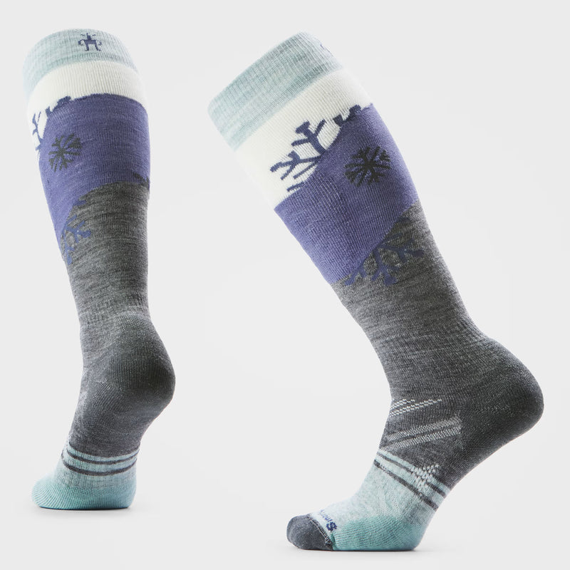 Women's Ski Snowpocalypse Pattern Over The Calf Sock