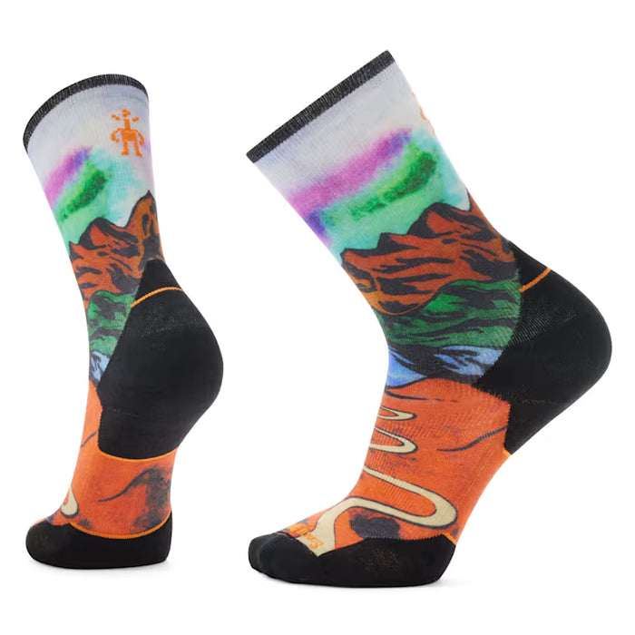 Trail Run Singletrack Print Crew Sock