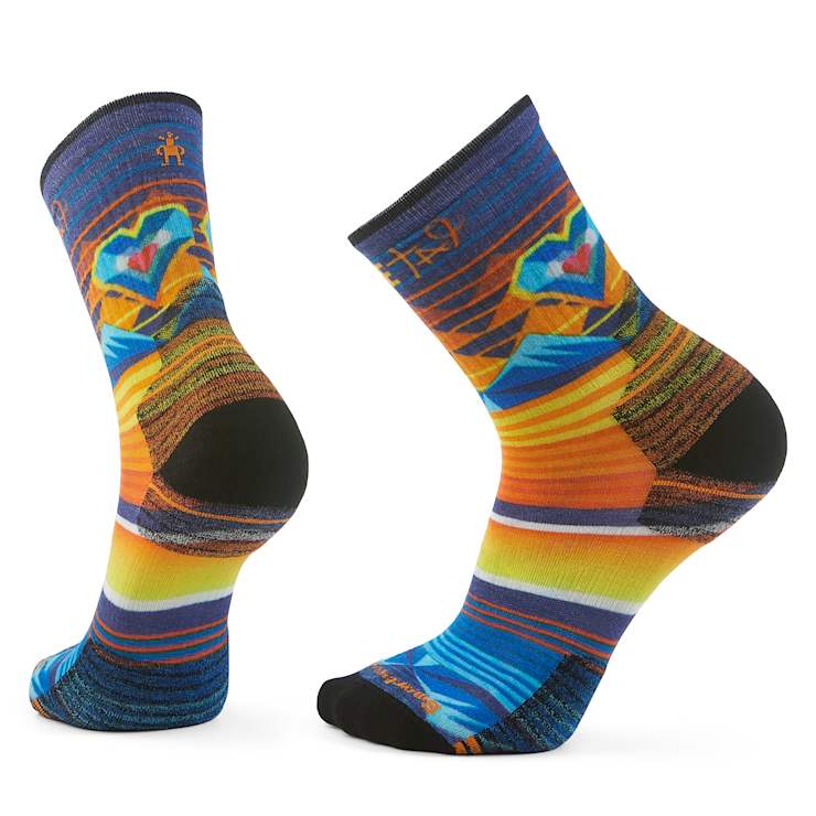 Hike Open Hearts Print Crew Sock Targeted Cushion