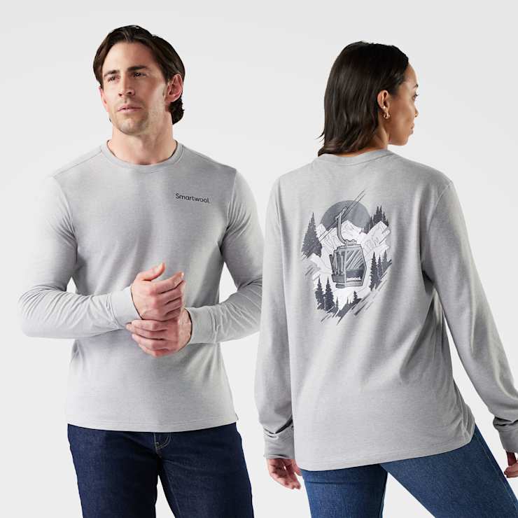 Gondola View Long Sleeve Graphic Tee Unisex Fit