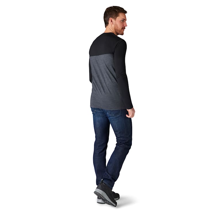 Men's Long Sleeve Colorblock Henley