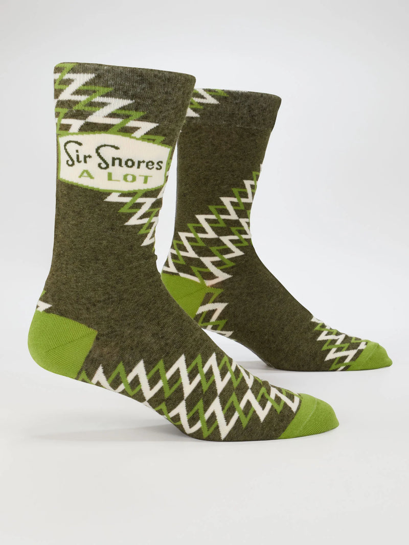 Mens "Sir Snores A Lot" Crew Sock