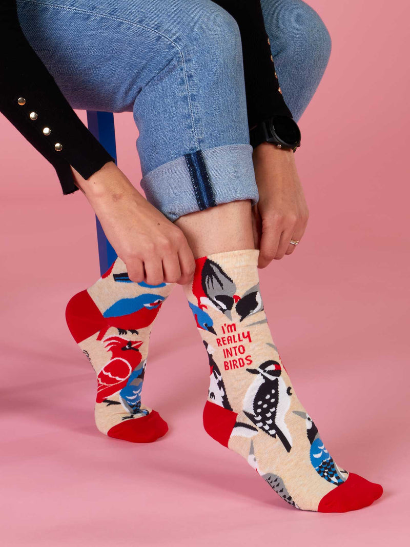 Women's "I'm Really Into Birds"  Crew Sock