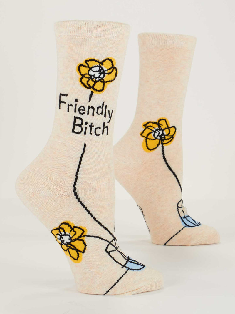 Women's "Friendly Bitch" Crew Sock