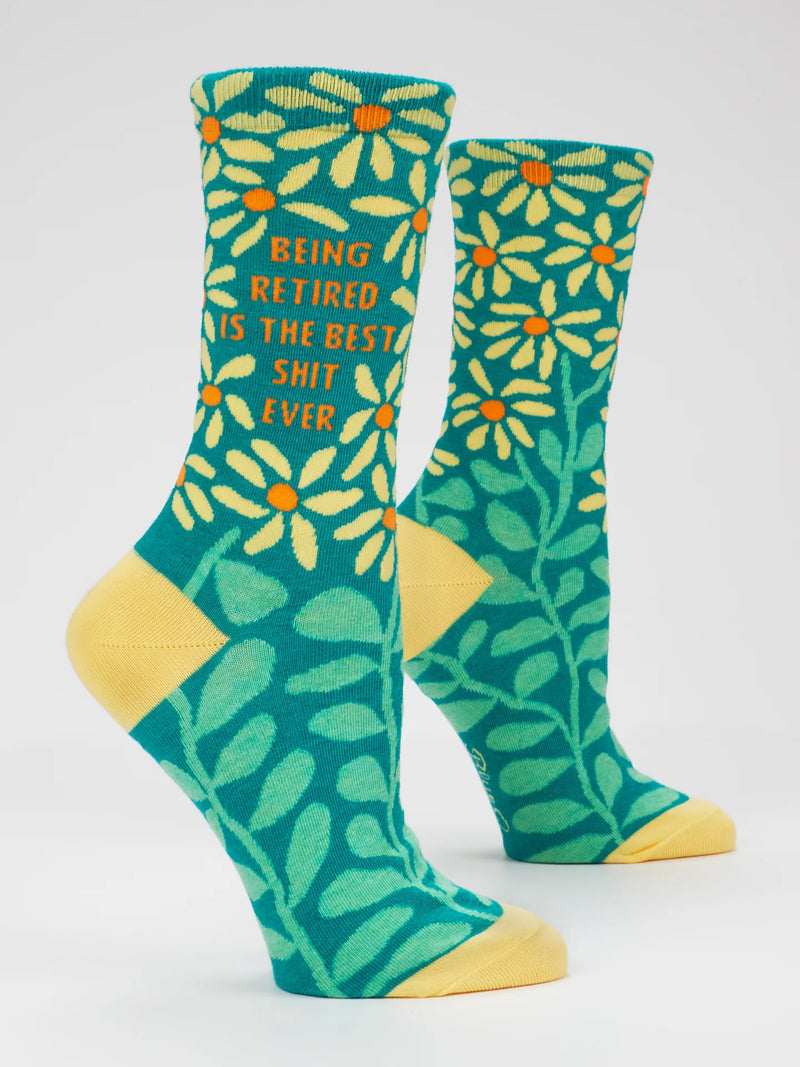 Women's "Being Retired Is The Best Shit Ever" Crew Sock